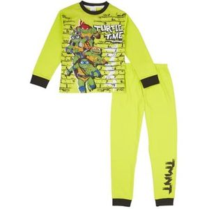 TEENAGE MUTANT NINJA Turtles Jongens Pyjama PJ's, TMNT Loungewear voor kinderen, katoenen pyjama voor jongens, Ninja Turtles Gifts, Groen, 9-10 jaar