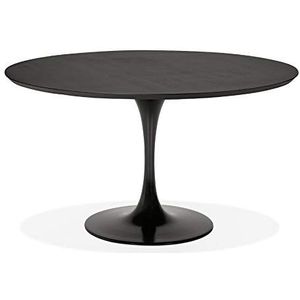 Zwarte ronde design eet-/bureautafel 'GLOBO' - Ø120 cm