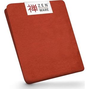 ZEN – Spanhoes voor massagestoelen – zacht badstof hoeslaken voor cosmetica-, therapie- en behandelingsligstoelen – lighoes wasbaar op 60 ° – massage-accessoires (terracotta)