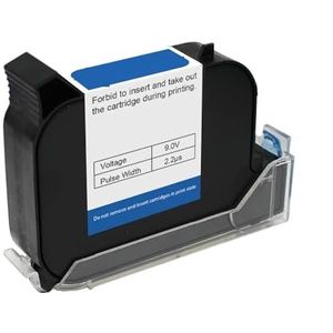 12,7/25,4 mm inktcartridge Thermische inkjetprintercartridge Sneldrogend Zwart Rood Geel Blauw Groen Waterbestendige oplosmiddelinkt Afdrukken in meerdere formaten(White,25.4mm)