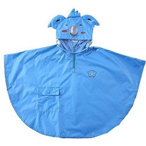 mama stadt Regenponcho voor kinderen, uniseks, regencape, meisjes en jongens, 100% regenbestendige regenponcho, regenjas, regenjas, kinderen, waterdicht, ademend, geschikt voor 2-6 jaar, Blauwe
