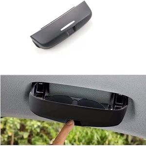 Auto Zonnebrilhouder Brillenkoker Brilhouder voor Audi A8 Q8 S8 2019-2021, ABS Autobrillendozen Opbergen Organizer Interieuraccessoires,A/Black