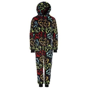 Camille Supersoft Fleece Gamer Print Onesie voor Mannen en Kinderen, SPELER, S