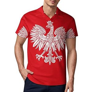 Polen Eagle Heren Golf Polo-Shirt Zomer Korte Mouw T-Shirt Casual Sneldrogende Tees 4XL
