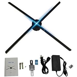 3D-hologram-fankit, 3D holografische projector licht geüpgraded wifi hologram speler LED Toon ventilator Reclame Licht APP Controle 574 LED's Logo Lights voor winkels, winkels, vakanties