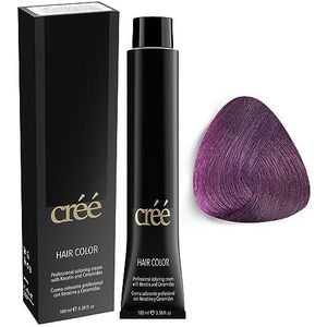Créé Professional Permanent Hair Color met Keratine en Ceramiden - Voor Langdurige Kleuring, Gezond en Sterk Haar - Premium Kwaliteit en Voedende Formule 100ML (Intense Mallow - 6.22)