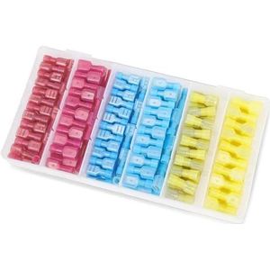 Aansluiting, vrouwelijke schop-connector, 200 stuks elektrisch geïsoleerde mannelijke vrouwelijke spade snelkoppelingsklemmen