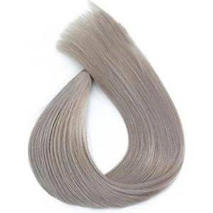 Paardenstaart, Blonde rechte paardenstaartextensies for vrouwen Paardenstaartverlenging(Gray)