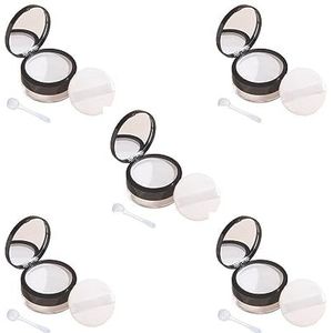 Lege Draagbare DIY Make-up Poeder Case Navulbare Handig voor Thuis Outdoor Een Set A, 5 Set (Set D), Set D, als beschrijving