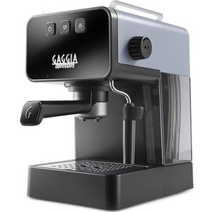Gaggia Espresso deluxe handmatige koffiezetapparaat en cappuccinozetapparaat met melkschuim, stormgrijs.