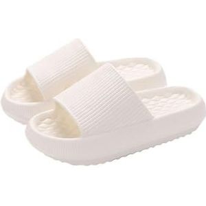 Sandalen, Dames dikke bodem EVA zomer strand, badkamer thuis slippers Slippers voor dames(White,45 EU)