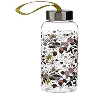 Botanical Wisewood 500ml Reusable Water Bottle with Metallic Lid BOT71