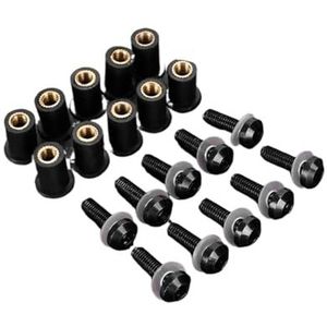 Kuipbouten Kit Voor GSXR 600 GSXR750 GSX-R 1000 K1 K2 K3 K4 K5 K6 K7 K8 K9 Voorruit Schroef Rubber Moeren Schroeven Moeren(Zwarte SET)