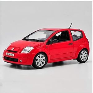 Schaal afgewerkte modelauto Diecast 1:18 Voor Citroen C2 Simulatie Legering Auto Model Volwassen Collectie Decoratie Souvenir Ornamenten Display Miniatuurreplica-auto