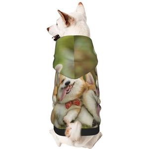 Leuke corgi hondenhoodies hondensweatshirt voor kleine honden, trui, elastische stof, zacht en warm voor het dier en gemakkelijk te dragen