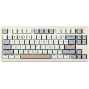 QPSJXN 70 mechanisch toetsenbord 75% aluminium lay-out Bluetooth Wireless (grijs)