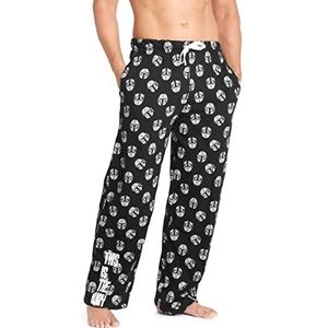 Disney The Mandalorian pyjamabroek voor heren, lang, pyjama, heren slaapbroek, zwart/grijs, Alpha