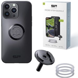 SP Connect Micro Stem Bundle | SPC+ | compatibel met iPhone 14 Pro Max| houder voor mobiele telefoon fiets | telefoonhouder fiets | houder voor mobiele telefoon op fiets