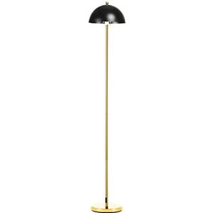 HOMCOM vloerlamp, vloerlamp, 40 W vloerlamp met E27-fitting, retro vloerlamp voor woonkamer, slaapkamer, hoogte 160 cm, metaal, excl. lamp
