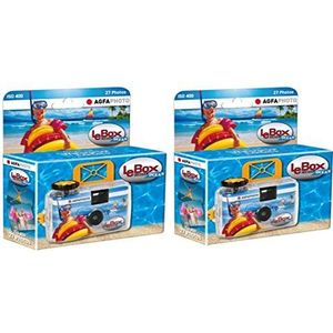 AgfaPhoto LeBox Ocean Wegwerpcamera, waterdicht, set van 2, tot 54 opnames
