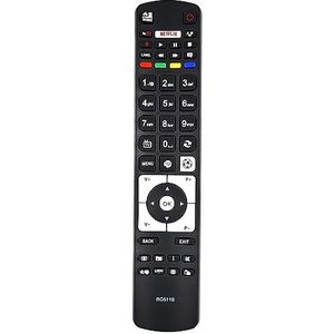 Vervangende afstandsbediening RC5119 voor FINLUX, Hitachi, Kendo Luxor, Polaroid, Salora, Techwood, Wellington, Smart TV DVD, Netflix & YouTube