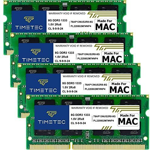 Timetec - 32GB KIT - RAM Geheugen - Compatibel met Apple DDR3 1333MHz PC3-10600 CL9