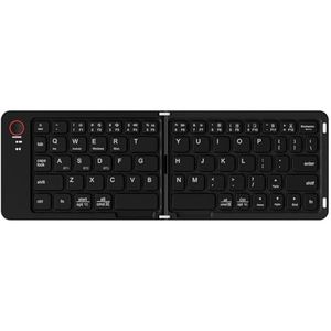 PYRIOLHI Foldable Bluetooth Keyboard, Portable Folding Keyboard, Rechargeable Mini Wireless Travel Keyboard for Windows iOS Android Tablet Smartphone(Dark)