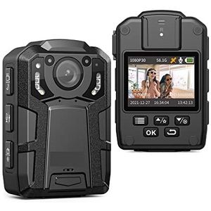 Mini-lichaamscamera, Op het lichaam gedragen camera 4K GPS-track ondersteund 14~16 uur video-opname 128GB IP67 waterdichte op het lichaam gemonteerde camera met nachtzicht voor wetshandhaving, lever