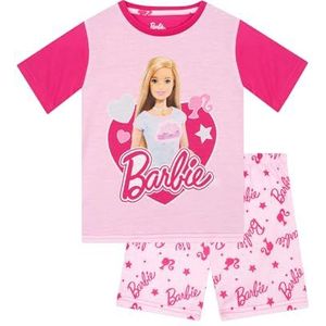 Barbie Pyjama | Korte Meisjespyjama | Modieuze Meisjespyjama | Zomerpyjama Voor Meisjes | Roze 140