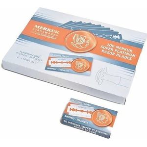 Merkur Super Platinum Scheermesjes, 100 stuks
