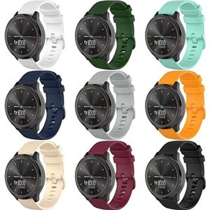 Chainfo compatibel met Fossil Women's Sport/Women's Charter HR/Women's Gen 4 Q Venture HR Watch Strap, Premium Soft Silicone Watch Band Replacement Wristbands (18mm, H [Pack of 9])