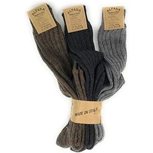 SUSAN ALPAKA Kniekousen voor heren, 3 paar, gesorteerd, 39-42