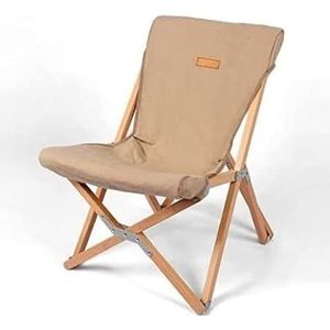 Campingstoel Tuinstoel Outdoor Camping Houten Stoel Draagbare Klapstoelen Hout Reizen Wandelen BBQ Picknick Stoel Tuin Opvouwbare Stoel Klapstoel Strandstoel(Wooden Chair Khaki)