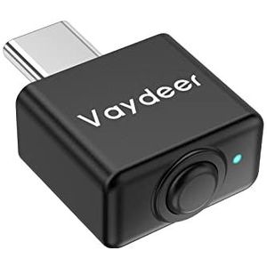 VAYDEER Niet-detecteerbare USB-muisjiggler UK [aluminiumlegering] - 3 bewegingsmodi, Plug & Play-beveiliging, werkt met teams/zoom (ISO27001-gecertificeerd)