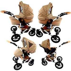 Kinderwagenset, babyzitje en isofix, naar keuze, Sale X-traX by SaintBaby beige 01, 3-in-1 met autostoeltje