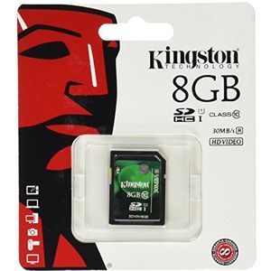 Kingston Digital 8 GB SDHC/SDXC Class 10 UHS-1 Flash Memory Card 30MB/s (SD10V/8GB)