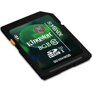 Kingston Digital 8 GB SDHC/SDXC Class 10 UHS-1 Flash Memory Card 30MB/s (SD10V/8GB)