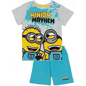 Minions Pyjama Jongens | Kinderen blauw T-shirt met korte mouwen Shorts Pjs Set | Film Despicable Me-personages Koopwaargeschenken
