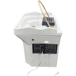 LYNNEYING Hoofdspa-apparaten voor salons, Japanse hoofdspa-machine, watervalmassagesysteem met 60L-tank, fumigatie & LED-lichttherapie, verstelbare hoofdsteun, constant, draagbaar(Fumigation,Black)