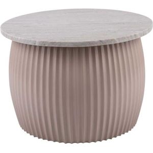 Leitmotiv Luscious metalen salontafel, beige, 52 x 35,5 cm