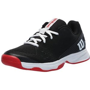 Wilson Rush Pro tennisschoen, zwart rood/wit, 3 UK, Zwart Wilson Rood Wit, 3