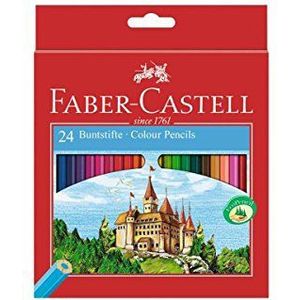 Faber-Castell 111224 - kleurpotloden CASTLE Hexagonal, kartonnen etui met 24 stuks