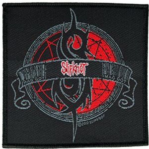 Slipknot Patch - Crest Patch - Geweven & gelicentieerd !!, zwart, Eén maat