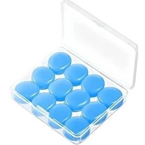 Siliconen modder slaap oordopjes voor geluidsisolatie, ruisonderdrukking, zwemmen waterdichte oordopjes (12 stuks blauw)