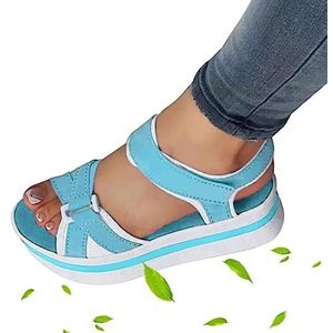 Casual wandelsandalen voor dames | Casual schoenen met plateauzolen | Platte sandalen met lage zool en verstelbare bandjes voor strandwinkels Xinme