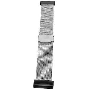 Roestvrijstalen Horlogeband, Verstelbare Smartwatch-band en 26 Mm Elegante Mesh voor Partyrunning (Zilver)