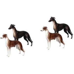 Warmhm 4 Stuks Hondenmodel Ronde Blauwe Speelmat Hond Sculptuur Honden Educatief Speelgoed Puzzel Speelgoed Paarse Parfumfles Hondenpop Speelgoed Windhond Dier Kind