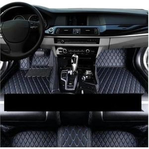 Automattenset Auto Vloermatten Voor Audi Q7 2016-2023 5 Seat Vuilafstotend Pads Matt Tapijten Modder Tapetes Auto Accessoires Automatten Set (Color : Zwart blauw)