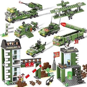 1219 PCS Militaire basisbouwblokkenset Legerspeelgoedset Legerspeelset voor jongens Doen alsof oorlog en actie Rollenspel Speelgoedcadeau voor jongens 6-12