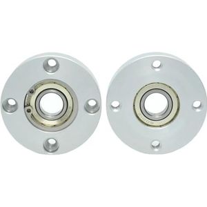 1 x ronde aluminium huisbouwring met kogellagers, directe inbouwmontage, diameter 3 mm (6005ZZ-T18-D25)